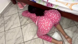 Beautiful has step family sex on the bed