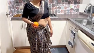 Seduced in saree striping
