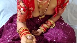 In a blouse fucking with brother-in-law on the bed