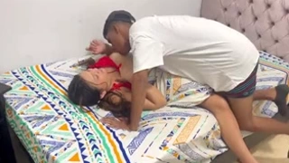 Milky goddess eating cum