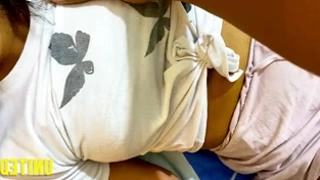 Alone has sex with step brother in the house