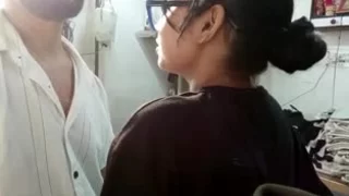 Nasty slut with natural tits