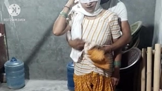 Alone wife fucking with step brother